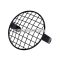 headlight grill round black universal for moped