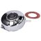 engine ignition cover / alternator cover chromed, black Puch logo for Puch Maxi, X30