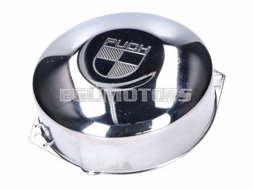 engine ignition cover / alternator cover chromed w/ Puch logo for Puch Maxi