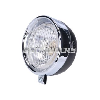   headlight assy round black Classic universal for Puch, Kreidler, Zündapp and many more