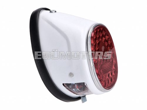 tail light assy moped oval white universal for Puch MS, MV, Maxi, Kreidler, Zündapp