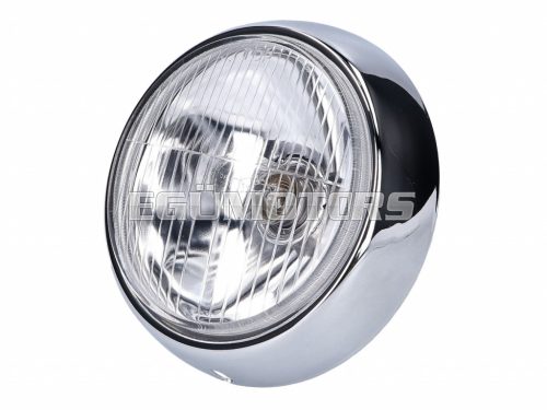 headlight round 85mm / 109mm chromed for Puch MS, VS, MV, DS 1 (old type)