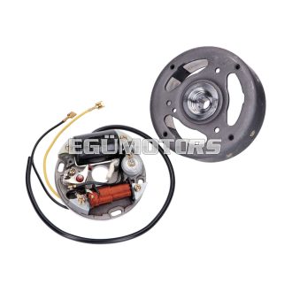   Ignition stator, rotor complete 6V 17W clockwise for Puch Maxi E50 Sachs, Hercules, Zündapp
