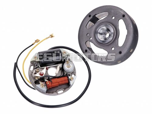 Ignition stator, rotor complete 6V 17W clockwise for Puch Maxi E50 Sachs, Hercules, Zündapp