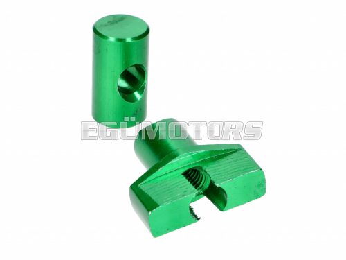 brake cable adjuster set M6 aluminum green - universal