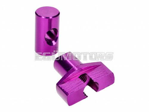 brake cable adjuster set M6 aluminum purple - universal