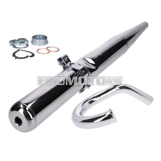   OEM Standard Kipufogó szett Enduro 28mm-es illesztő kúppal, Simson S50, S51, S70, S53, S83 Enduro