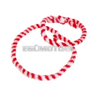   Kerékagy tisztító gyűrű vintage motorkerékpárhoz 170mm, 560mm, piros-fehér, Simson, Zündapp, Kreidler, Hercules, Puch, Miele, NSU, DKW