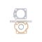 Cylinder gasket set bore 44mm for MBK AV 7, 40, 50, 88