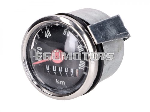 Speedometer black mounting diameter approx. 48mm for Hercules, Kreidler, Puch, Zündapp, Miele, DKW, KTM