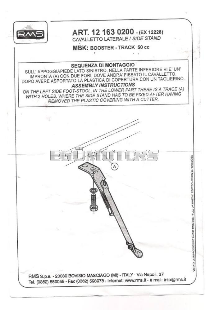 RMS Cavalletto laterale Yamaha Jog R 50 Side Stand Yamaha Jog R 50