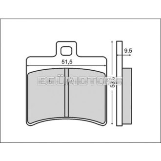 RMS fékpofa, tárcsafékhez, Leonardo 125/250