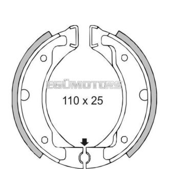 RMS fékpofa, dobfékes Minarelli