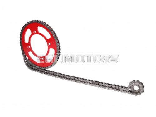 chain kit 11/51 teeth red for Beta RR 50 Enduro 05-