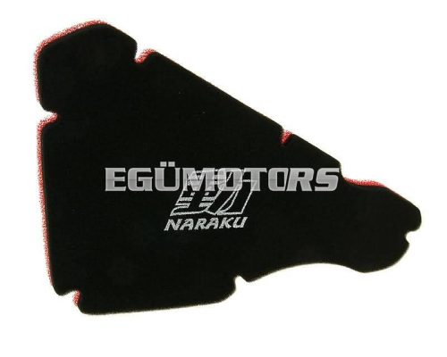 légszűrő habbetét Naraku dupla réteg Piaggio NRG-hez, NTT, Storm, TPH
