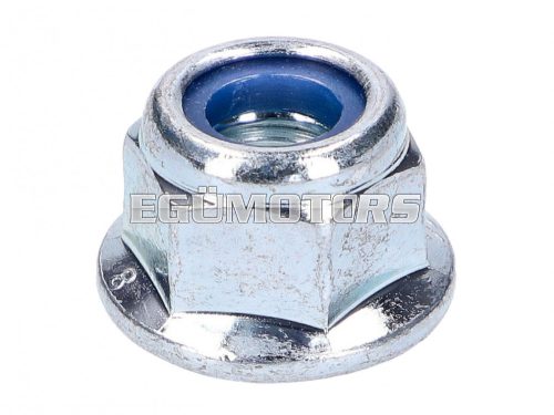 nut w/ flange M8 self locking, zinc plated