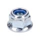 nut w/ flange M8 self locking, zinc plated