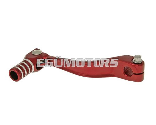 gear shift lever aluminum red for Piaggio / Derbi engine D50B0, EBE off-road, SM