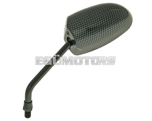 mirror F1 Round Style left side M10 carbon look