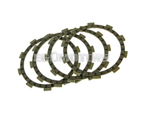 clutch disc set 4-friction plate type for Minarelli AM, Generic, KSR-Moto, Keeway, Motobi, Ride, CPI, 1E40MA, 1E40MB