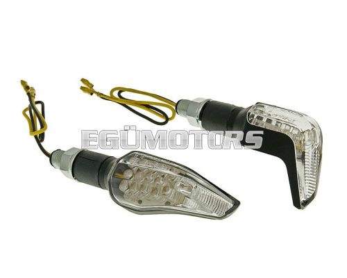 indicator light set M10 thread LED black Sidewinder clear glass