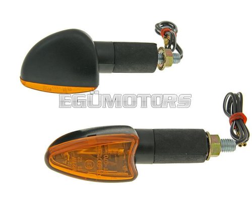 indicator light set M8 thread black Edge orange, long version