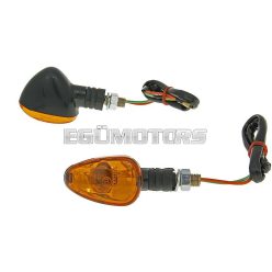   indicator light set M10 thread black Doozy orange, short version