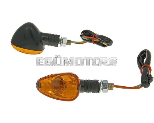 indicator light set M10 thread black Doozy orange, short version