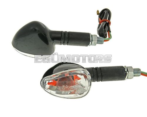 indicator light set M10 thread black Doozy transparent, long version