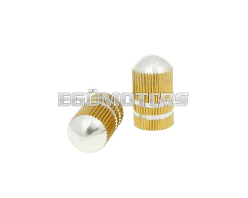 valve cap set Bullet anodized aluminum - gold - universal