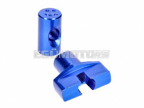 brake cable adjuster set M6 thread aluminum blue - universal