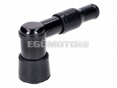 spark plug cap 90° long type, black