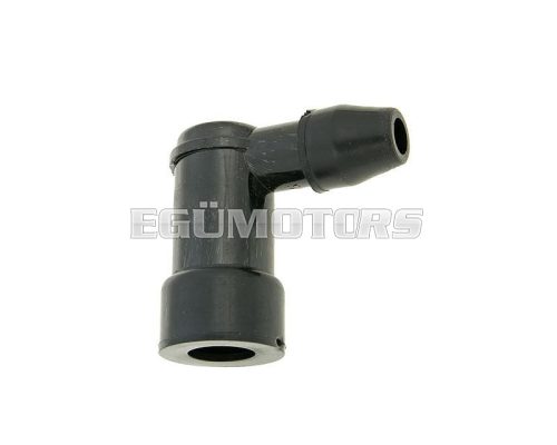 spark plug cap 90° short type, black