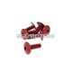 fairing screws hex socket head - anodized aluminum red - set of 6 pcs - M6x20