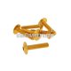 fairing screws hex socket head - anodized aluminum gold - set of 6 pcs - M6x30