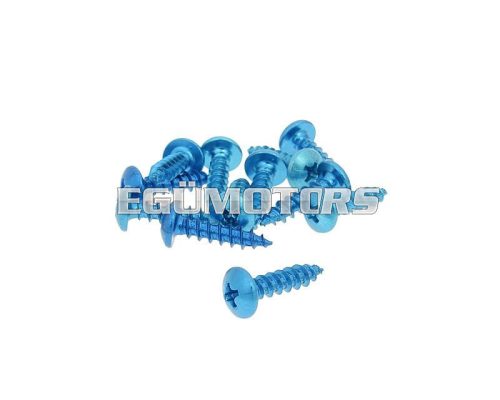 fairing screws anodized aluminum blue - set of 12 pcs - M5x20