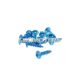 fairing screws anodized aluminum blue - set of 12 pcs - M5x20