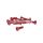 fairing screws anodized aluminum red - set of 12 pcs - M6x20