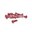 Vparts Idomcsavar anodizált alumínium, piros - 12 db - M6x20