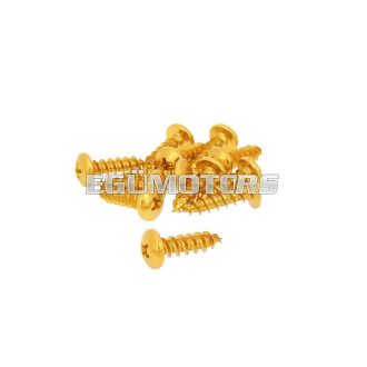   Vparts Idomcsavar anodizált alumínium, arany - 12 db - M6x20