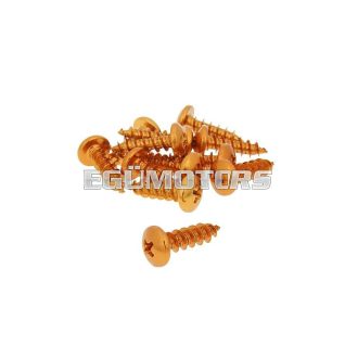   Vparts Idomcsavar anodizált alumínium, narancssárga - 12 db - M6x20