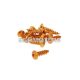 fairing screws anodized aluminum orange - set of 12 pcs - M6x20