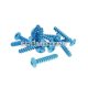 fairing screws anodized aluminum blue - set of 12 pcs - M6x30