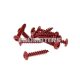 fairing screws anodized aluminum red - set of 12 pcs - M6x30