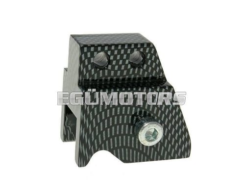 shock extender CNC 2-hole adjustable mounting - carbon look for Minarelli