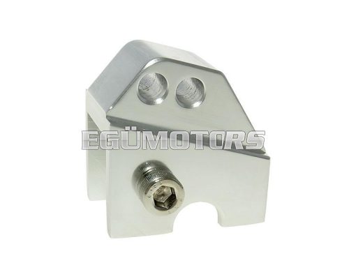 shock extender CNC 2-hole adjustable mounting - platinum look for Piaggio