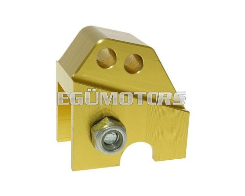 shock extender CNC 2-hole adjustable mounting - gold in color for Piaggio