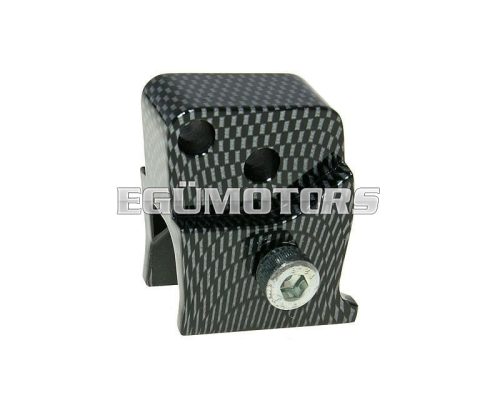 shock extender CNC 2-hole adjustable mounting - carbon look for Peugeot horizontal