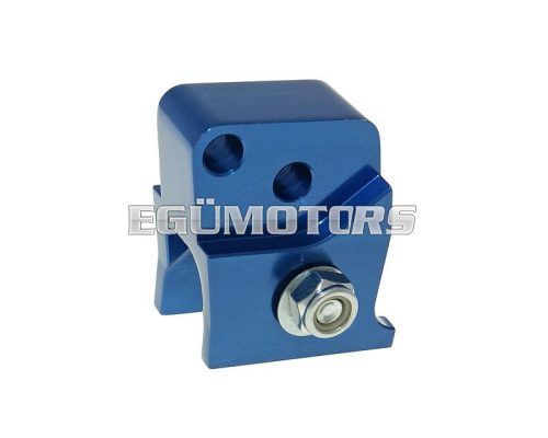 shock extender CNC 2-hole adjustable mounting - blue for Peugeot horizontal