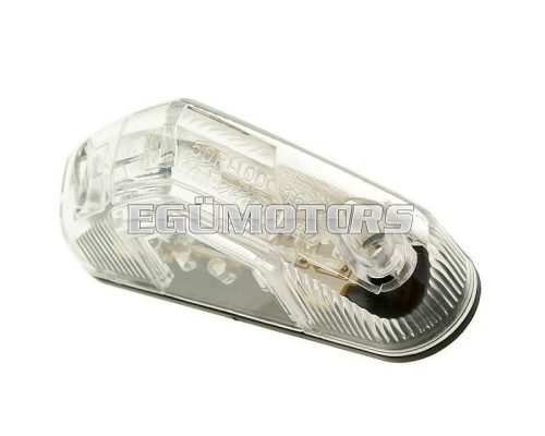 tail light LED transparent 83x22mm with license plate illumination E-marked universal